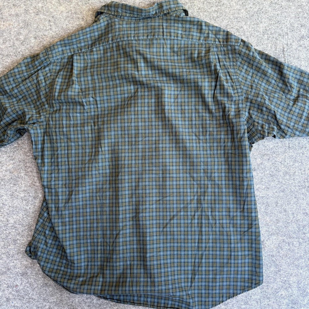 Polo by Ralph Lauren Shirt Mens 2XL Blue Green Plaid Short Sleeve Button Front - Picture 6 of 7